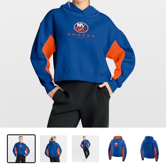 Women's New York Islanders Fanatics Royal Back Check Boxy Hoodie - Picture 6 of 6